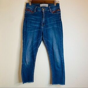 Etienne Marcel Raw Hem Ankle Skinny Jeans Sz:27